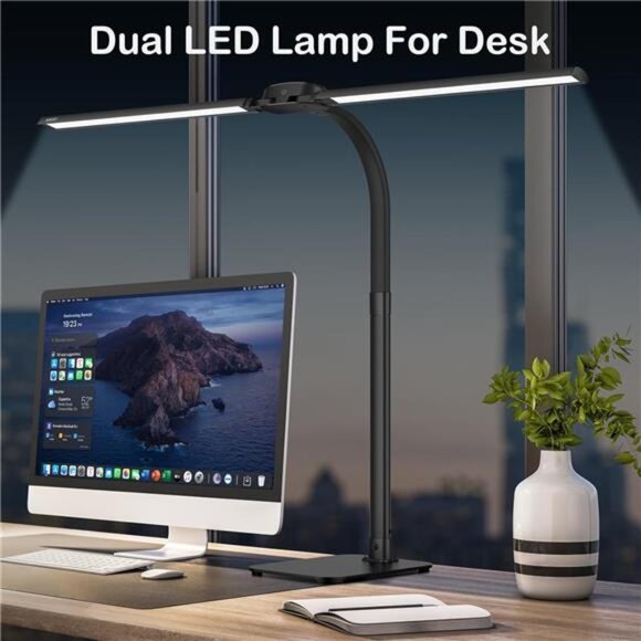 Desk Lamp with USB Charging Port for Home Office 24w Architect Remote Base Dual - Picture 2 of 7